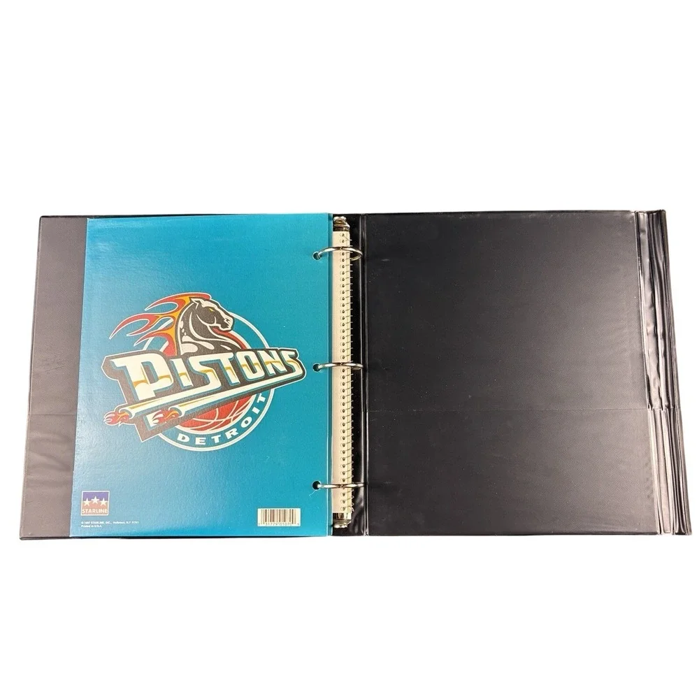 Grant Hill Starline 1998 Detroit Pistons‎ Binder Notebook 2 Folders NBA Vintage